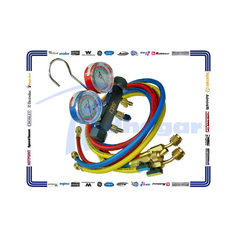 JGO MANOMETRO ALUMINIO R22,R404A,R410A