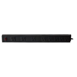 MULTICONTACTO ELECTROTEC 8 CONTACTOS NEGRO